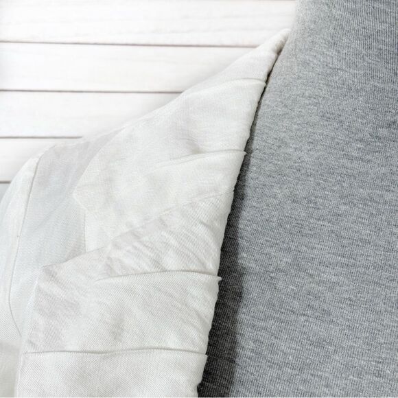 Cabi Artist Style Tunic Long Line Jacket Ivory Medium Pleated Button Front - Picture 7 of 16